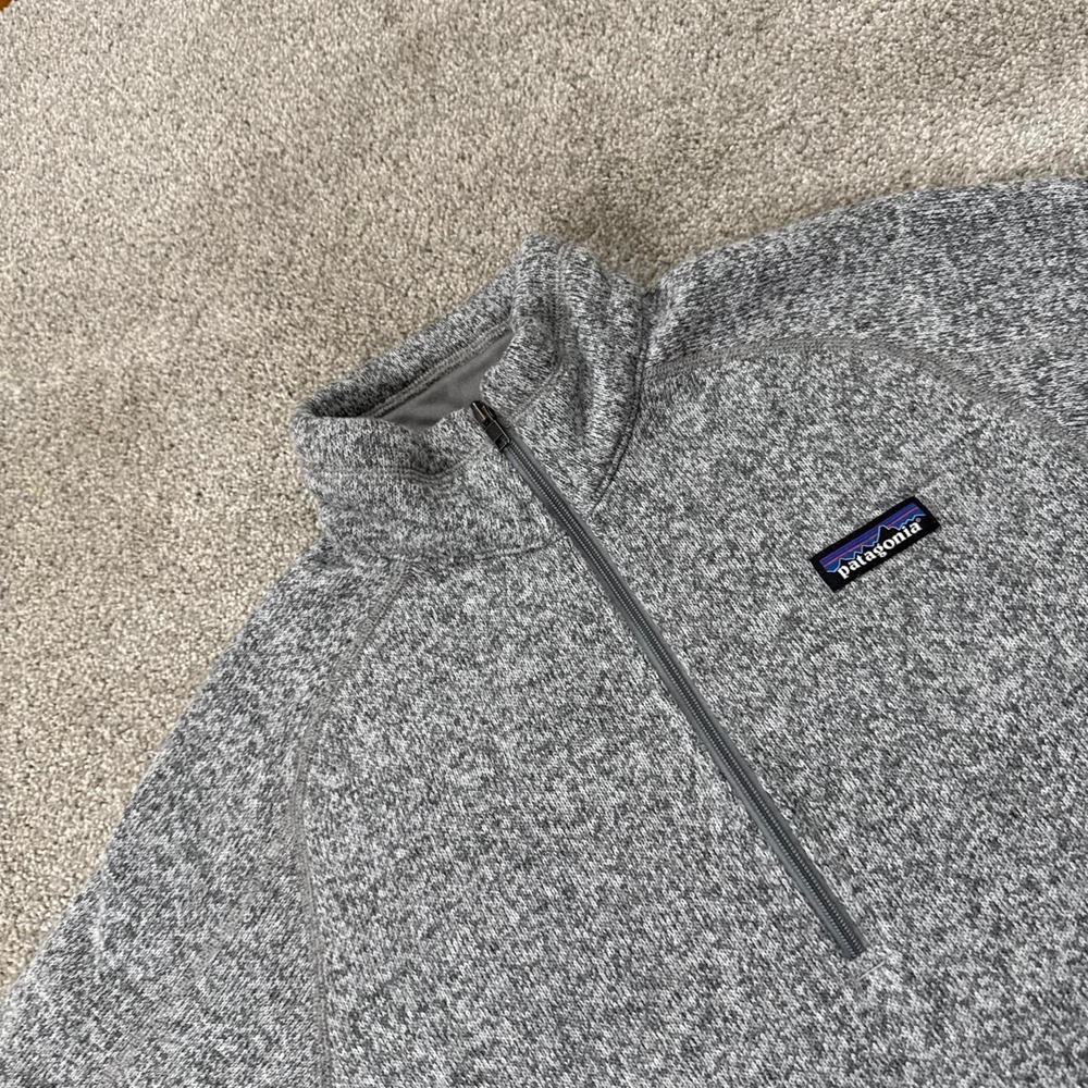 Patagonia Women's Better Sweater 1/4-Zip Fleece Gray Medium Pullover